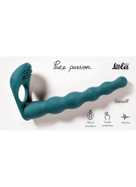 Зеленая вибронасадка для двойного проникновения Farnell - 17 см. - Lola Games - купить с доставкой в Петрозаводске