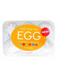 Набор из 6 мастурбаторов Tenga EGG Easy Beat с различным рельефом - Tenga - в Петрозаводске купить с доставкой