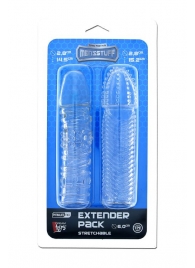 Комплект из 2 прозрачных насадок на пенис PENIS EXTENDER PACK - Dream Toys - в Петрозаводске купить с доставкой