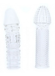 Комплект из 2 прозрачных насадок на пенис PENIS EXTENDER PACK - Dream Toys - в Петрозаводске купить с доставкой