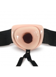 Телесный полый страпон Dr. Skin 6 Inch Hollow Strap On - 15,2 см. - Blush Novelties - купить с доставкой в Петрозаводске