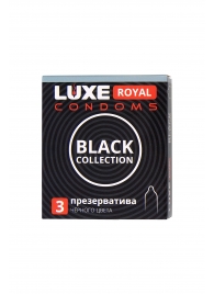 Черные презервативы LUXE Royal Black Collection - 3 шт. - Luxe - купить с доставкой в Петрозаводске