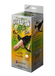 Пояс-трусики с 2 насадками Exotic-Sara - 16,5 см. - LOVETOY (А-Полимер) - купить с доставкой в Петрозаводске