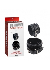 Черные наручники Surrender Wrist Restraints - Chisa - купить с доставкой в Петрозаводске