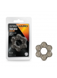 Дымчатое эрекционное кольцо Stay Hard Thick Bead Cock Ring - Blush Novelties - в Петрозаводске купить с доставкой