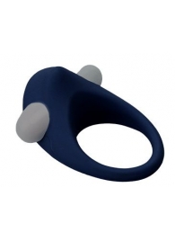 Гладкое синее эрекционное виброкольцо STIMU RING - Dream Toys - в Петрозаводске купить с доставкой