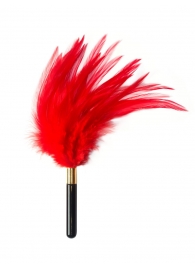 Красный перьевой тиклер Plume - 23 см. - Lola Lingerie - купить с доставкой в Петрозаводске