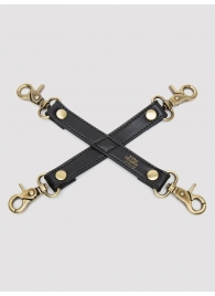 Черный фиксатор для манжет Bound to You Faux Leather Hogtie - Fifty Shades of Grey - купить с доставкой в Петрозаводске
