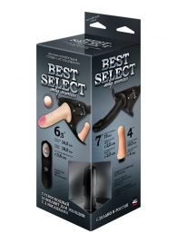 Черный женский пояс BEST SELECT с 3 насадками и вибрацией - LOVETOY (А-Полимер) - купить с доставкой в Петрозаводске