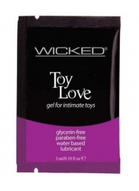 Лубрикант на водной основе для использования с игрушками WICKED Toy Love - 3 мл. - Wicked - купить с доставкой в Петрозаводске