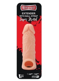 Телесная насадка EXTENDER WITH BALL STRAP 5.5 - 14 см. - Dream Toys - в Петрозаводске купить с доставкой
