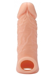 Телесная насадка EXTENDER WITH BALL STRAP 5.5 - 14 см. - Dream Toys - в Петрозаводске купить с доставкой