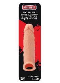 Телесная насадка EXTENDER WITH BALL STRAP 6.5 - 17 см. - Dream Toys - в Петрозаводске купить с доставкой