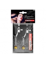 Оригинальные зажимы на соски с желтыми шариками - Notabu - купить с доставкой в Петрозаводске