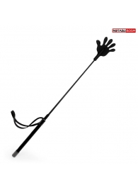 Черный стек с наконечником-ладошкой - 55 см. - Notabu - купить с доставкой в Петрозаводске