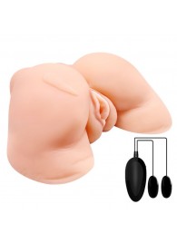 Телесная вибровагина Julie с 2 рабочими отверстиями - Baile - в Петрозаводске купить с доставкой