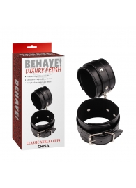 Черные оковы Classic Ankle Cuffs - Chisa - купить с доставкой в Петрозаводске