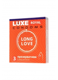 Презервативы с продлевающим эффектом LUXE Royal Long Love - 3 шт. - Luxe - купить с доставкой в Петрозаводске