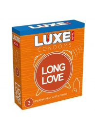 Презервативы с продлевающим эффектом LUXE Royal Long Love - 3 шт. - Luxe - купить с доставкой в Петрозаводске