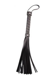 Черная многохвостая плеть Pleasure Whip - 46 см. - Chisa - купить с доставкой в Петрозаводске
