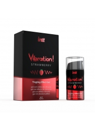Жидкий интимный гель с эффектом вибрации Vibration! Strawberry - 15 мл. - INTT - купить с доставкой в Петрозаводске