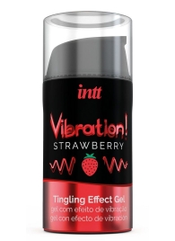 Жидкий интимный гель с эффектом вибрации Vibration! Strawberry - 15 мл. - INTT - купить с доставкой в Петрозаводске