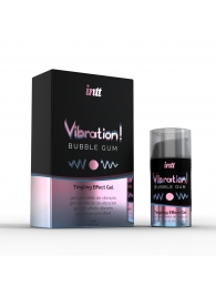 Жидкий интимный гель с эффектом вибрации Vibration! Bubble Gum - 15 мл. - INTT - купить с доставкой в Петрозаводске