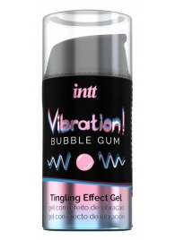 Жидкий интимный гель с эффектом вибрации Vibration! Bubble Gum - 15 мл. - INTT - купить с доставкой в Петрозаводске