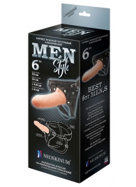 Телесный пустотелый харнесс MEN Style - 17,5 см. - LOVETOY (А-Полимер) - купить с доставкой в Петрозаводске