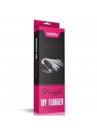 Серебристая плетка Struggle My Flogger с черной ручкой - 45 см. - Lovetoy - купить с доставкой в Петрозаводске