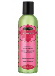 Массажное масло Naturals Strawberry Dreams с ароматом клубники - 59 мл. - Kama Sutra - купить с доставкой в Петрозаводске