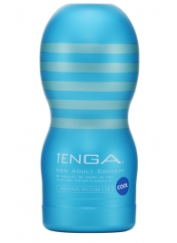 Мастурбатор с охлаждающей смазкой TENGA Original Vacuum Cup Cool - Tenga - в Петрозаводске купить с доставкой