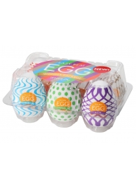 Набор из 6 мастурбаторов Tenga EGG IV с различным рельефом - Tenga - в Петрозаводске купить с доставкой