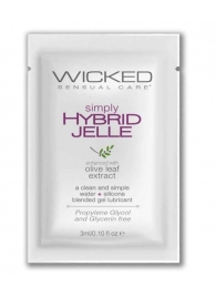 Гель-лубрикант на водно-силиконовой основе Simply Hybrid Jelle - 3 мл. - Wicked - купить с доставкой в Петрозаводске