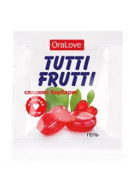Гель-смазка Tutti-frutti со вкусом барбариса - 4 гр. - Биоритм - купить с доставкой в Петрозаводске