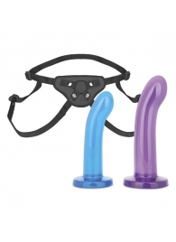 Страпон унисекс Beginners Strap-On с 2 насадками - 15 и 13 см. - Lux Fetish - купить с доставкой в Петрозаводске