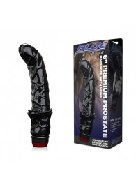 Черный вибромассажер простаты 6  Premium Prostate Massager - BlueLine - в Петрозаводске купить с доставкой