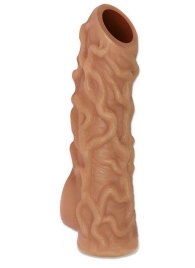 Телесная насадка с венками и открытой головкой Nude Sleeve S - 10 см. - KOKOS - в Петрозаводске купить с доставкой