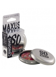 Экстремально тонкие презервативы в железном кейсе MAXUS Extreme Thin - 3 шт. - Maxus - купить с доставкой в Петрозаводске