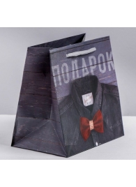 Ламинированный квадратный пакет «Мужской стиль» - 14 х 14 х 9 см. - Сима-Ленд - купить с доставкой в Петрозаводске