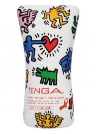 Мастурбатор-туба Keith Haring Soft Tube CUP - Tenga - в Петрозаводске купить с доставкой