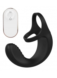 Черный анальный стимулятор с эрекционными кольцами Remote Couple Teaser - Dream Toys - в Петрозаводске купить с доставкой