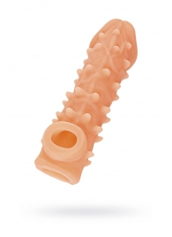 Телесная закрытая насадка с пупырышками Cock Sleeve Size M - 15,6 см. - KOKOS - в Петрозаводске купить с доставкой
