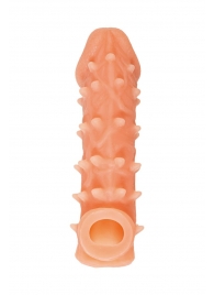 Телесная закрытая насадка с пупырышками Cock Sleeve Size M - 15,6 см. - KOKOS - в Петрозаводске купить с доставкой