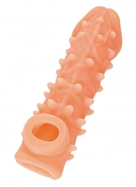 Телесная закрытая насадка с пупырышками Cock Sleeve Size L - 17,6 см. - KOKOS - в Петрозаводске купить с доставкой