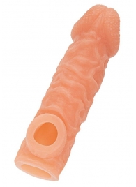 Телесная закрытая насадка с шершавой головкой Cock Sleeve Size M - 15,6 см. - KOKOS - в Петрозаводске купить с доставкой