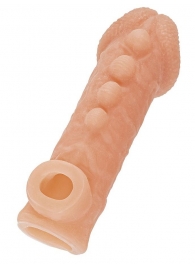 Телесная закрытая насадка с шишечками Cock Sleeve Size L - 17,6 см. - KOKOS - в Петрозаводске купить с доставкой