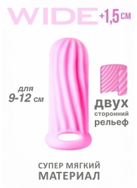 Розовый фаллоудлинитель Homme Wide - 11 см. - Lola Games - в Петрозаводске купить с доставкой