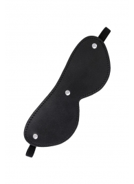 Черная кожаная маска Anonymo с мягким подкладом - ToyFa - купить с доставкой в Петрозаводске