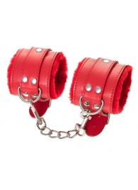 Красные наручники Anonymo из искусственной кожи - ToyFa - купить с доставкой в Петрозаводске